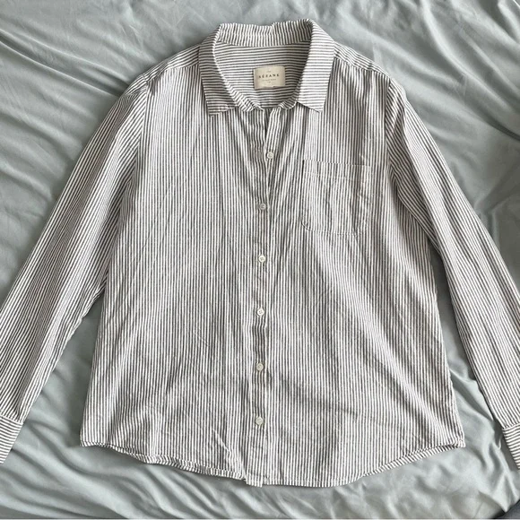 Sezane tomboy shirt striped button up - Picture 12 of 13